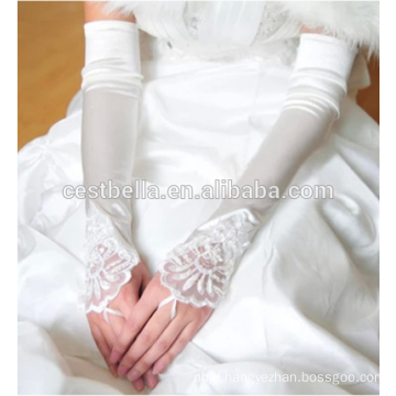 Pretty Hand Gloves Long White Satin Bridal Gloves